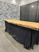 White Oak Live Edge Wood Slab #A837 125" x 30" - 36" x 3.1"