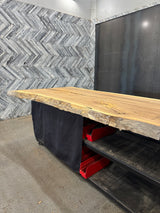 White Oak Live Edge Wood Slab #C847 87" x 33" - 45" x 2.6"