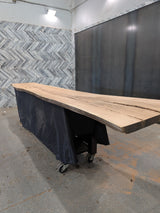 Red Oak Live Edge Wood Slab #A912 159" x 26" - 40" x 2.2"