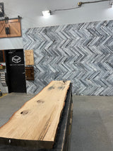 White Oak Live Edge Wood Slab #D747 97" x 21" - 23" x 2.4"