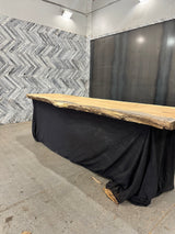 White Oak Live Edge Wood Slab #A836 124" x 32" - 34" x 3.0"