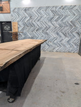 White Oak Live Edge Wood Slab #A900 132" x 35" - 39" x 2.5"