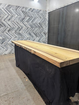 Poplar Live Edge Wood Slab #A826 126" x 33" - 35" x 3.3"