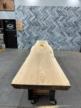 White Oak Live Edge Wood Slab #B678 134" x 20" - 25" x 2.5"