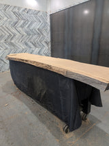 White Oak Live Edge Wood Slab #B937 139" x 21" - 32" x 2.8"
