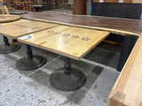 Hard Maple Dining Table with Cast Iron Base & Yamagata Red Star Inlay | One of One
