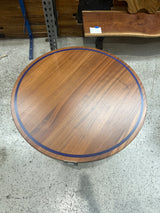 Sapele Wood Dining Table with Royal Blue Epoxy Inlay