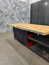 White Oak Live Edge Wood Slab #C849 86" x 39" - 43" x 2.7"
