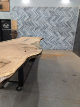 White Oak Live Edge Wood Slab #A871 162" x 20" - 45" x 3.6"