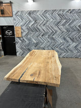Parota Live Edge Wood Slab #A624 90" x 38" - 43" x 1.8"