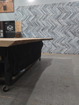 (Pre-Built) Sycamore Live Edge Tabletop #PB138 58" 22" x 2.4"
