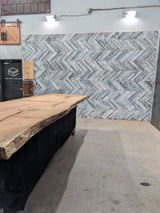 White Oak Live Edge Wood Slab #A899 132" x 38" - 48" x 2.2"