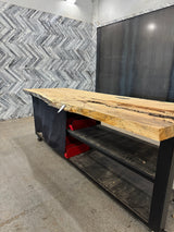 White Oak Live Edge Wood Slab #A854 109" x 36" - 41" x 3.0"