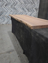 (Pre-Built) Walnut Live Edge Tabletop #PB161 89" x 29" - 34" x 2.4"