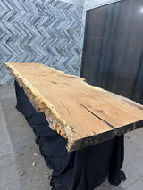 White Oak Live Edge Wood Slab #A839 125" x 34" - 39" x 3.1"
