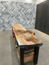 Walnut Live Edge Wood Slab #D719 118" x 21" - 29" x 3.0"