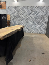 White Oak Live Edge Wood Slab #B841 126" x 26" - 32" x 3.3"
