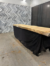 White Oak Live Edge Wood Slab #B841 126" x 26" - 32" x 3.3"