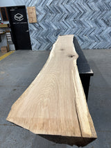 White Oak Live Edge Wood Slab #E702 141" x 15" - 21" x 2.6"