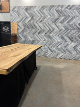 White Oak Live Edge Wood Slab #C849 86" x 39" - 43" x 2.7"