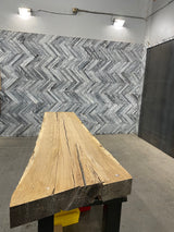 White Oak Live Edge Wood Slab #A778 113" x 25" - 29" x 4.6"