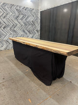 Poplar Live Edge Wood Slab #A827 126" x 29" - 34" x 3.3"