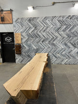 Red Oak Live Edge Wood Slab #F770 100" x 17" - 21" x 4.5"