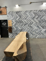 Red Oak Live Edge Wood Slab #F769 100" x 17" - 21" x 4.5"