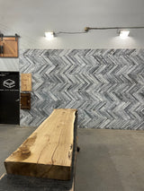 White Oak Live Edge Wood Slab #B777 101" x 20" - 25" x 4.6"