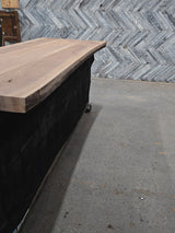 (Pre-Built) Walnut Live Edge Tabletop #PB161 89" x 29" - 34" x 2.4"