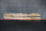 White Oak Live Edge Wood Slab #E709 129" x 25" - 30" x 2.4"