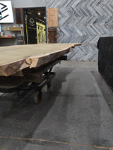 (Pre-Built) Poplar Live Edge Tabletop #PB147 146" x 38" - 51" x 2.0"