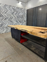 White Oak Live Edge Wood Slab #A852 110" x 40" - 48" x 2.7