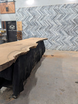 White Oak Live Edge Wood Slab #B942 146" x 24" - 37" x 2.7"