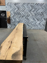 White Oak Live Edge Wood Slab #A786 150" x 15" - 18" x 3.6"
