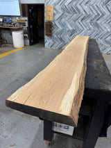 White Oak Live Edge Wood Slab #E954 126" x 10" - 13" x 2.5"