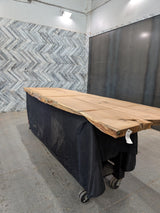 White Oak Live Edge Wood Slab #A899 132" x 38" - 48" x 2.2"