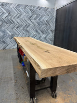 White Oak Live Edge Wood Slab #B877 135" x 23" - 31" x 2.8"