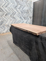 (Pre-Built) Walnut Live Edge Tabletop #PB143 64" x 28" - 33" x 2.3"