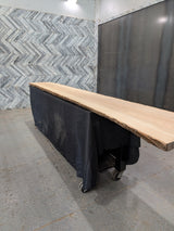 Ash Live Edge Wood Slab #B904 146" x 21" - 24" x 2.2"