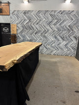 White Oak Live Edge Wood Slab #A837 125" x 30" - 36" x 3.1"