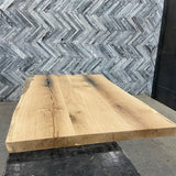 (Pre-Built) Red Oak Live Edge Tabletop #PB057 69" x 41" - 43" x 2.4"