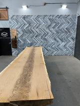 White Oak Live Edge Wood Slab #A788 147" x 31" - 36" x 3.5"