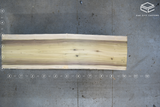 Poplar Live Edge Wood Slab #A826 126" x 33" - 35" x 3.3"