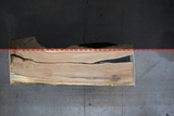 White Oak Live Edge Wood Slab #A850 113" x 30" - 42" x 2.7