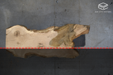 White Oak Live Edge Wood Slab #A862 119" x 34" - 47" x 3.1