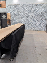 Ash Live Edge Wood Slab #B904 146" x 21" - 24" x 2.2"