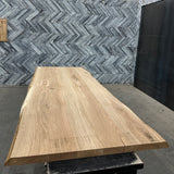 (Pre-Built) White Oak Live Edge Tabletop #PB069 107" x 40" - 43" x 2.0"