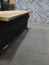 (Pre-Built) White Oak Live Edge Tabletop #PB141 93" x 34" - 44" x 2.2"