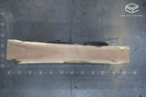White Oak Live Edge Wood Slab #B873 135" x 18" - 29" x 3.0"